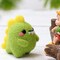 Green Dino Needle Felting Kit. Wizardi DIY Wool Craft Kit F07N8-W144